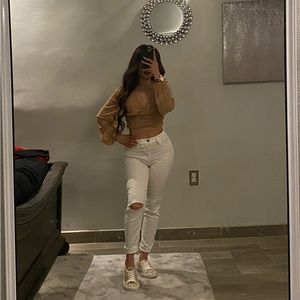 American eagle white skinny super high-Rise jegging